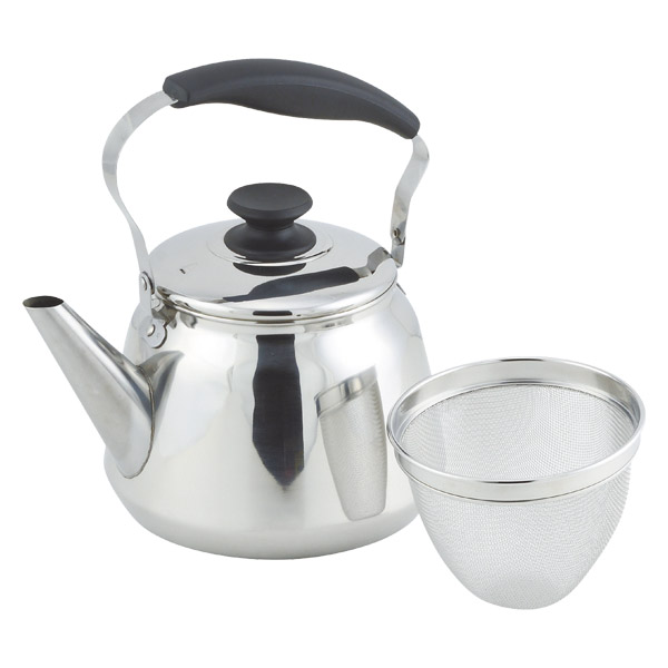 フレッティIII　ステンレス製広口ケットル(茶こしアミ付)5L