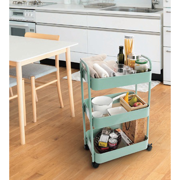 【50Pもらえる・12/15まで期間限定】グリンデイ　組立式スチールパイプ3段ラック　