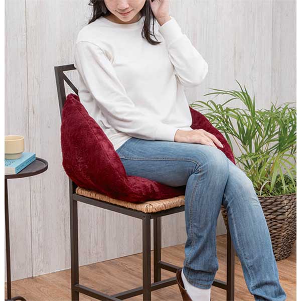 【50Pもらえる・12/15まで期間限定】温浴日和(R) あったか腰クッション ワイン