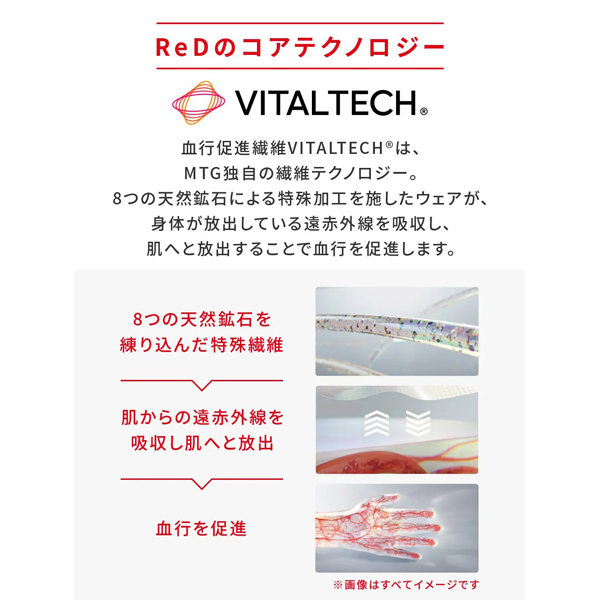 ReD バイタルテック　肩・腰コリ改善インナーシリーズ　Uネックインナー　ブラック　Lサイズ
